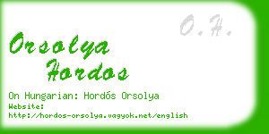orsolya hordos business card